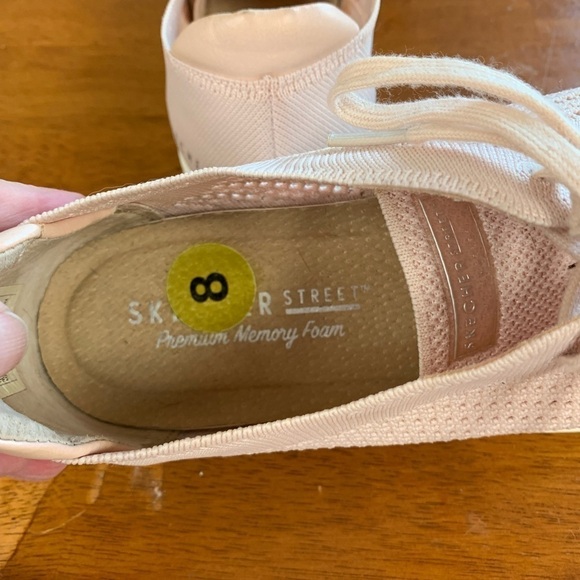 COPY - Skechers street fashion lace up sneakers blush pink textile upper size8 - Picture 5 of 9